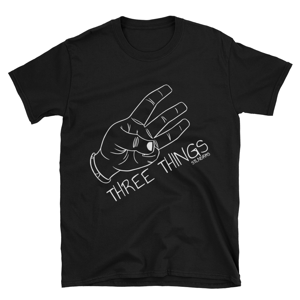 A Three Things tee blk